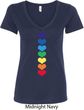 Yoga Heart Chakras Ladies V-Neck Shirt