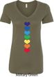 Yoga Heart Chakras Ladies V-Neck Shirt