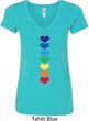 Yoga Heart Chakras Ladies V-Neck Shirt