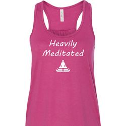 Yoga Heavily Meditated Ladies Flowy Racerback Tanktop Yoga Heavily Meditated Ladies Flowy Racerback Tanktop