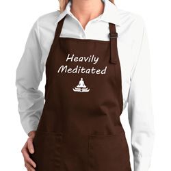 Yoga Heavily Meditated Ladies Full Length Apron with Pockets Yoga Heavily Meditated Ladies Full Length Apron with Pockets