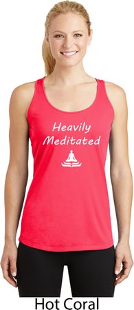 Yoga Heavily Meditated Ladies Moiture Wicking Racerback Tank Top