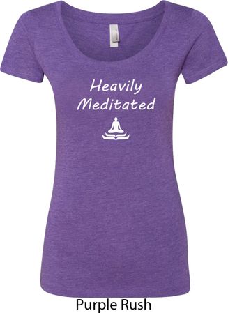 Yoga Heavily Meditated Ladies Scoop Neck Shirt