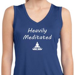 Yoga Heavily Meditated Ladies Sleeveless Moisture Wicking Shirt Yoga Heavily Meditated Ladies Sleeveless Moisture Wicking Shirt