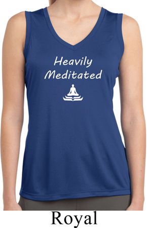 Yoga Heavily Meditated Ladies Sleeveless Moisture Wicking Shirt