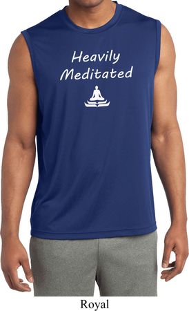 Yoga Heavily Meditated Mens Sleeveless Moisture Wicking Shirt