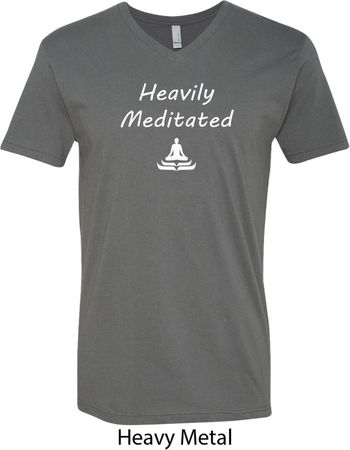 Yoga Heavily Meditated Mens V-Neck Shirt