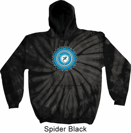 Yoga Hoodie Blue Vishuddha Tie Dye Hoody