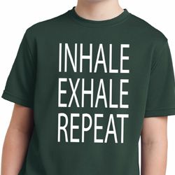 Yoga Inhale Exhale Repeat Kids Moisture Wicking Shirt