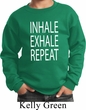 Yoga Inhale Exhale Repeat Kids Sweatshirt