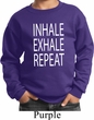 Yoga Inhale Exhale Repeat Kids Sweatshirt