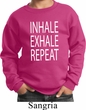 Yoga Inhale Exhale Repeat Kids Sweatshirt