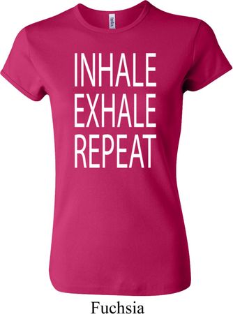 Yoga Inhale Exhale Repeat Ladies Crewneck Shirt