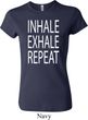 Yoga Inhale Exhale Repeat Ladies Crewneck Shirt