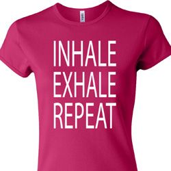 Yoga Inhale Exhale Repeat Ladies Crewneck Shirt