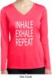 Yoga Inhale Exhale Repeat Ladies Dry Wicking Long Sleeve Shirt