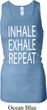 Yoga Inhale Exhale Repeat Ladies Longer Length Racerback Tank Top