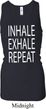 Yoga Inhale Exhale Repeat Ladies Longer Length Racerback Tank Top
