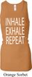 Yoga Inhale Exhale Repeat Ladies Longer Length Racerback Tank Top