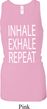 Yoga Inhale Exhale Repeat Ladies Longer Length Racerback Tank Top