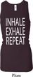 Yoga Inhale Exhale Repeat Ladies Longer Length Racerback Tank Top