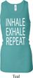 Yoga Inhale Exhale Repeat Ladies Longer Length Racerback Tank Top