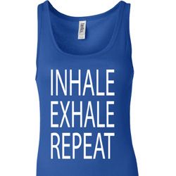 Yoga Inhale Exhale Repeat Ladies Longer Length Tank Top