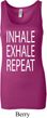 Yoga Inhale Exhale Repeat Ladies Longer Length Tank Top