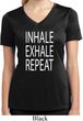 Yoga Inhale Exhale Repeat Ladies Moisture Wicking V-neck Shirt