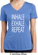 Yoga Inhale Exhale Repeat Ladies Moisture Wicking V-neck Shirt