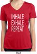 Yoga Inhale Exhale Repeat Ladies Moisture Wicking V-neck Shirt