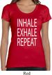 Yoga Inhale Exhale Repeat Ladies Scoop Neck Shirt