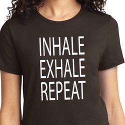 Yoga Inhale Exhale Repeat Ladies Shirt