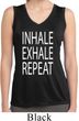 Yoga Inhale Exhale Repeat Ladies Sleeveless Moisture Wicking Shirt