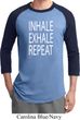 Yoga Inhale Exhale Repeat Mens Raglan Shirt