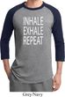 Yoga Inhale Exhale Repeat Mens Raglan Shirt