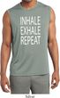 Yoga Inhale Exhale Repeat Mens Sleeveless Moisture Wicking Shirt
