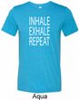 Yoga Inhale Exhale Repeat Mens Tri Blend Crewneck Shirt