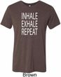 Yoga Inhale Exhale Repeat Mens Tri Blend Crewneck Shirt