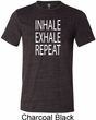 Yoga Inhale Exhale Repeat Mens Tri Blend Crewneck Shirt