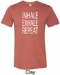 Yoga Inhale Exhale Repeat Mens Tri Blend Crewneck Shirt
