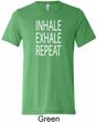 Yoga Inhale Exhale Repeat Mens Tri Blend Crewneck Shirt