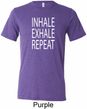 Yoga Inhale Exhale Repeat Mens Tri Blend Crewneck Shirt
