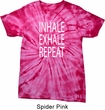Yoga Inhale Exhale Repeat Spider Tie Dye Shirt