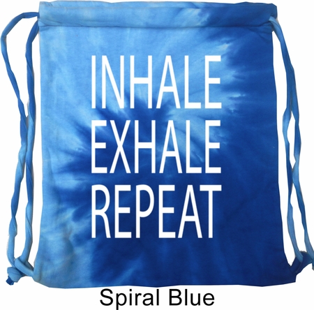 Yoga Inhale Exhale Repeat Tie Dye Bag