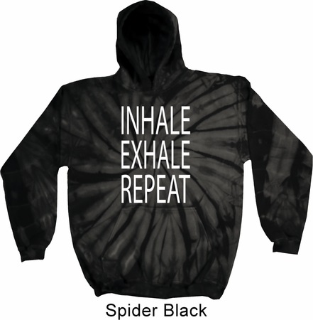 Yoga Inhale Exhale Repeat Tie Dye Hoodie