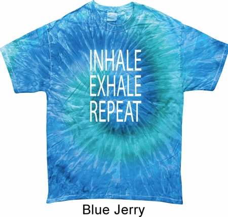 Yoga Inhale Exhale Repeat Tie Dye Shirt