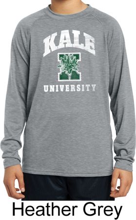 Yoga Kale University Darks Kids Dry Wicking Long Sleeve Shirt