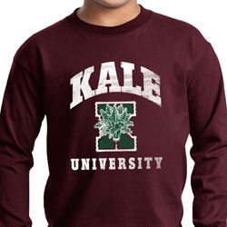 Yoga Kale University Darks Kids Long Sleeve Shirt