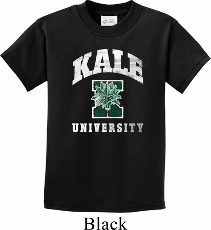 Yoga Kale University Darks Kids Shirt